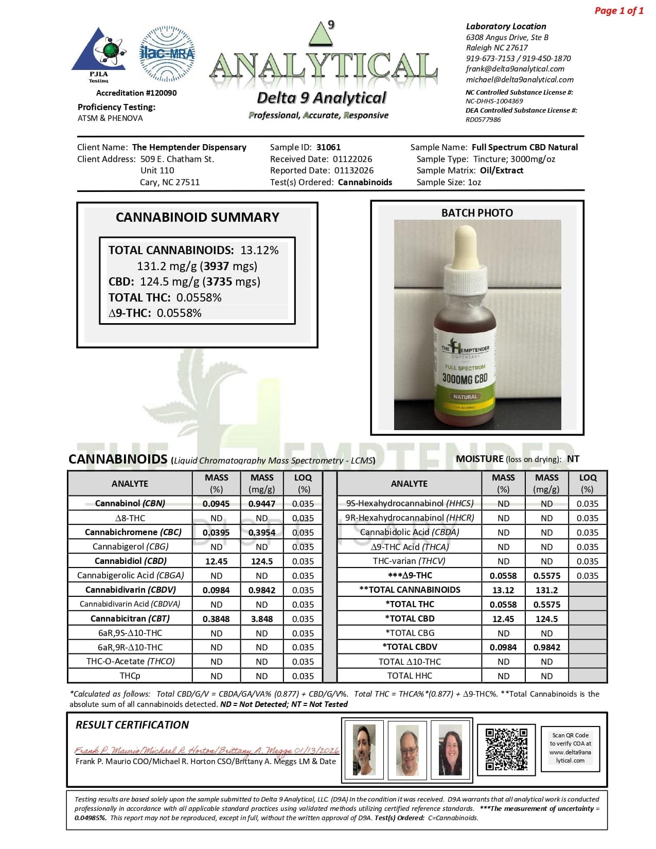 The Hemptender 600-3000mg CBD Tinctures (Full-Spectrum) — Natural Flavor - Image 2