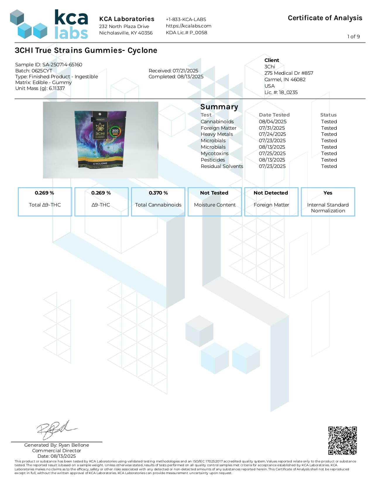 3Chi 15mg True Strains Microdose THC Blend Gummies - 20ct - Cyclone Sativa - Image 2