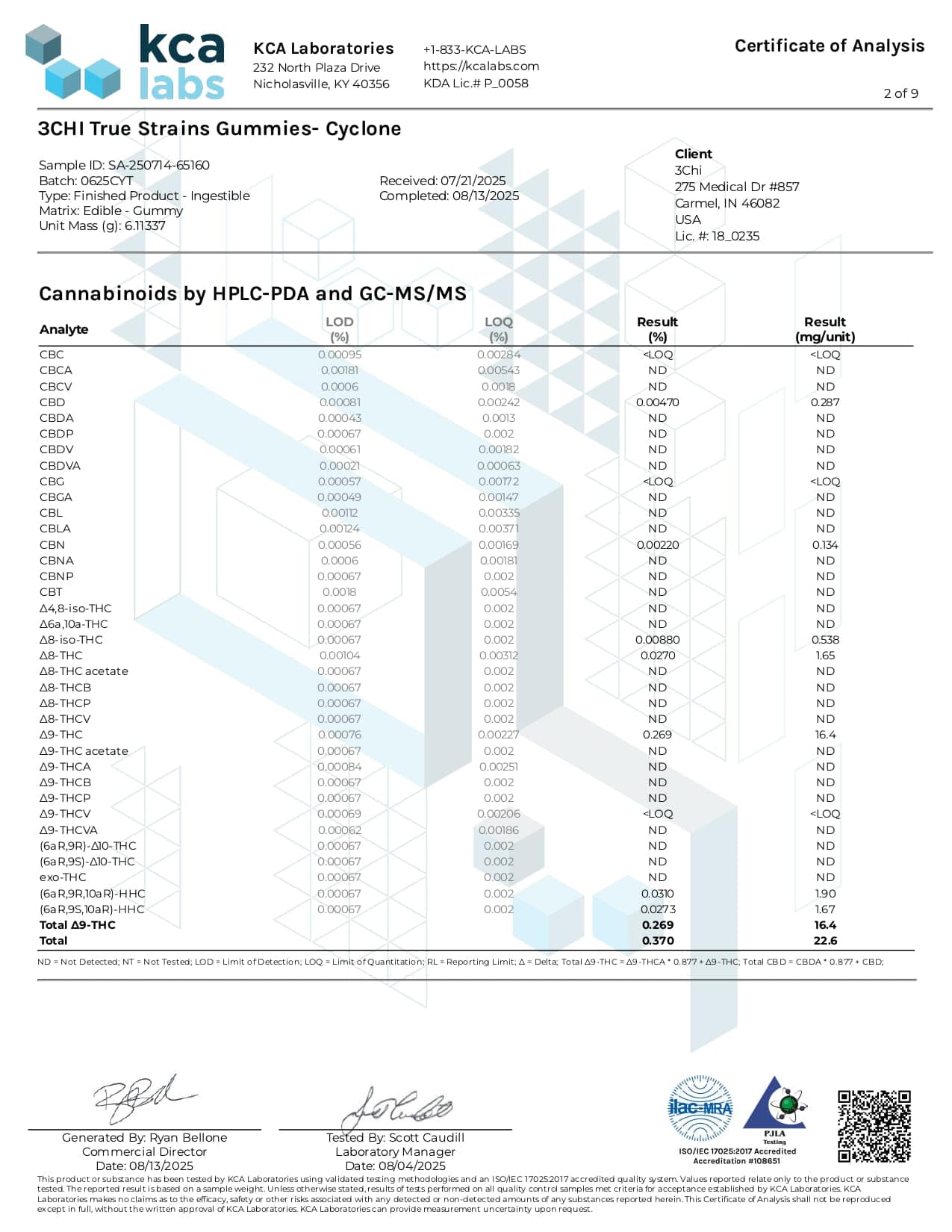 3Chi 15mg True Strains Microdose THC Blend Gummies - 20ct - Cyclone Sativa - Image 3
