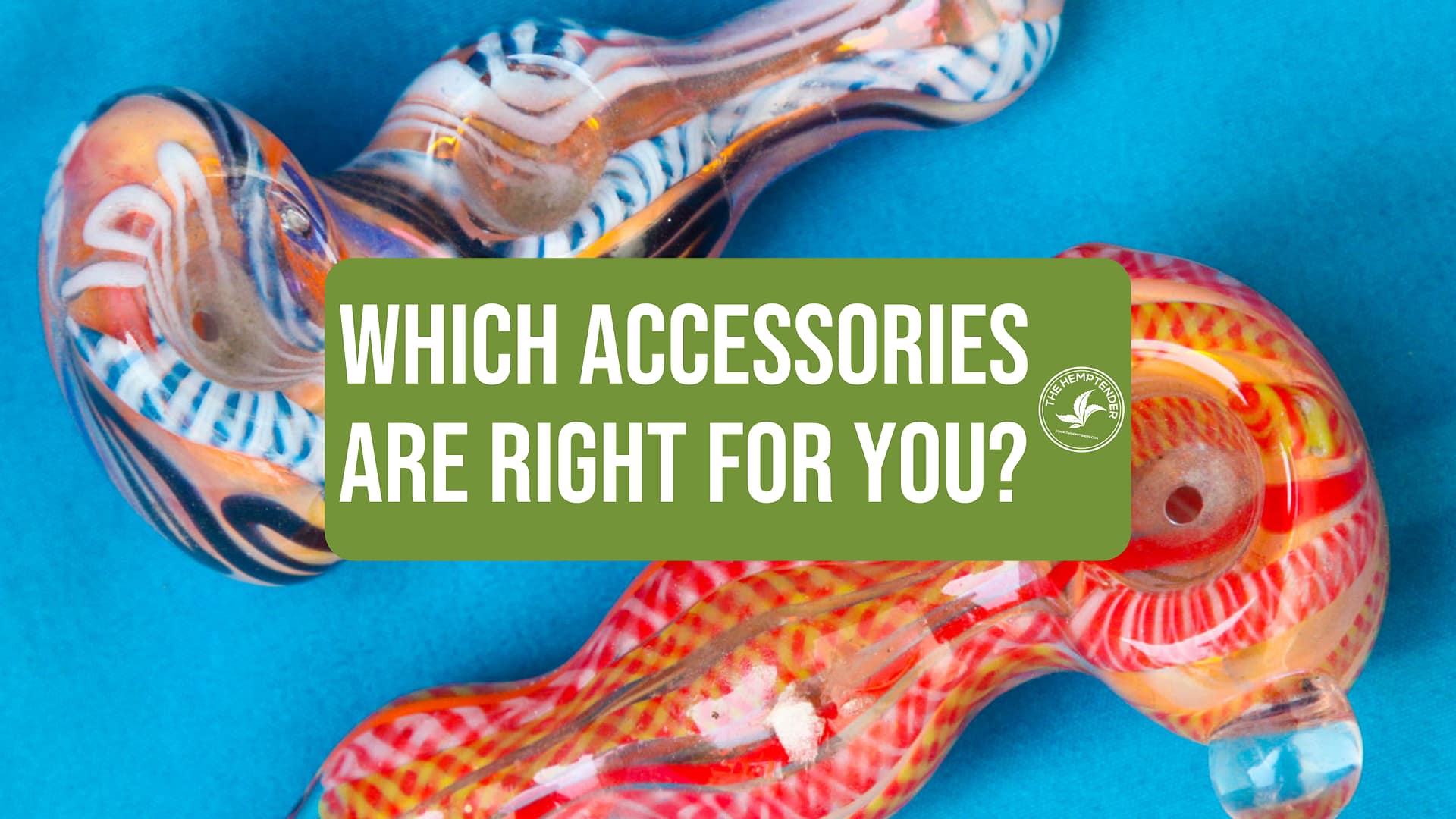smoking pipes on a blue background with text that reads "which smoking accessories are right for you?"