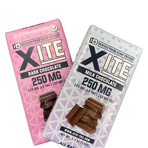 XITE 12.5mg Delta-9 THC:CBD Chocolate Bar — Milk / Dark Flavors
