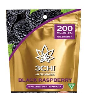 3Chi 10mg Delta-9 THC Gummies 20ct — Black Raspberry