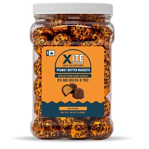 XITE 30mg Delta 9-THC + CBD Peanut Butter Nuggets - Chocolate Peanut Butter - 6ct