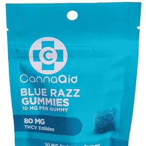 CannaAid 80mg THCV Gummies - Blue Raspberry - 8ct