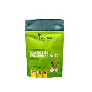 The Hemptender 10mg Delta-9 THC + CBD Microdose Gummy Squares - 20ct - Assorted Flavors