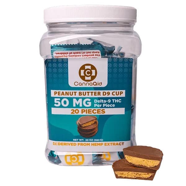 CannaAid 50mg Delta-9 THC Peanut Butter Cups - Milk Chocolate - 1ct