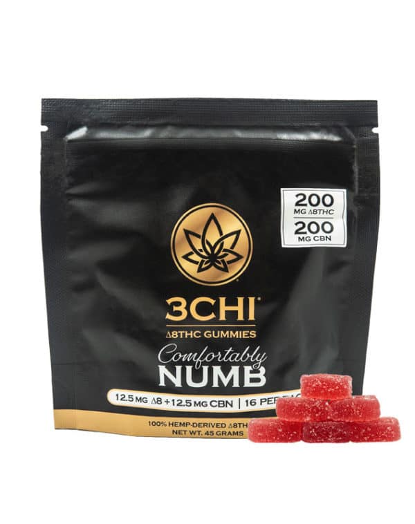 3Chi 25mg Delta-8 THC:CBN Gummies 16ct — Comfortably Numb