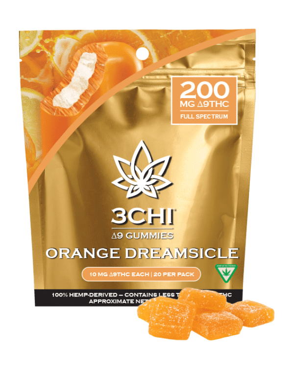 3Chi 10mg Delta-9 THC Gummies 20ct — Orange Dreamsicle