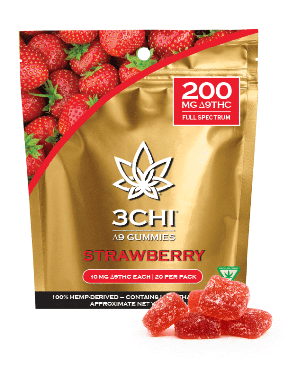 3Chi 10mg Delta-9 THC Gummies 20ct — Strawberry