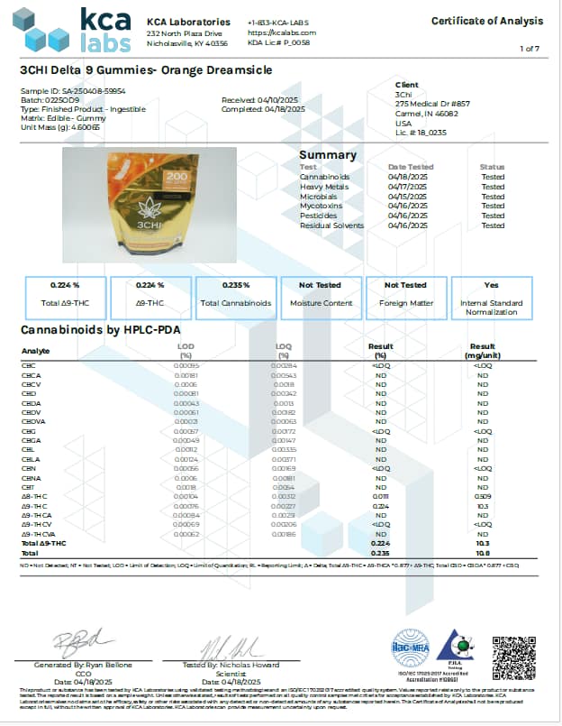 3Chi 10mg Delta-9 THC Gummies 20ct — Orange Dreamsicle - Image 2