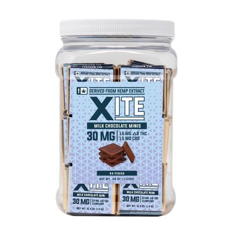 XITE 15mg Delta-9 + CBD Chocolate Minis 3ct — Milk / Dark Flavors - Image 4